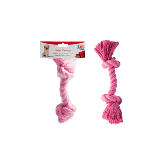 Brinquedo Savana Corda Nó Rosa - Morango