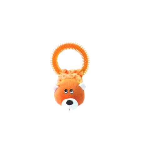 Brinquedo Savana Pelúcia Esquilo com Mordedor Laranja Sonoro