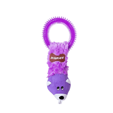 Brinquedo Savana Pelúcia Esquilo com Mordedor Roxo Sonoro