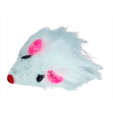 Brinquedo Savana Pelúcia Ratinho Branco Gatos