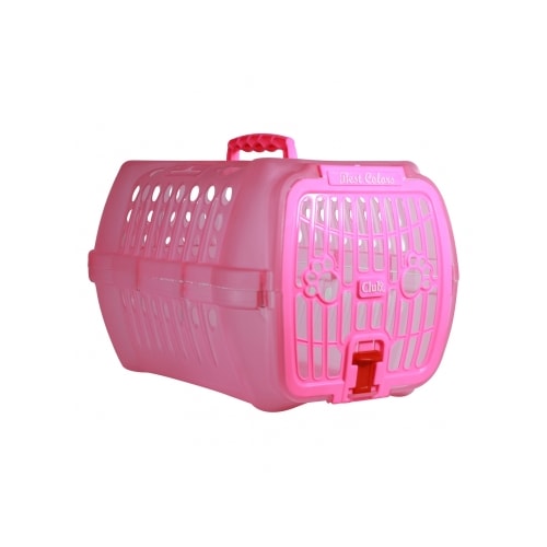 Caixa de Transporte Club Pet Best Colors Rosa N1