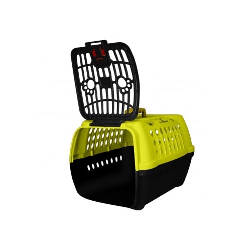 Caixa de Transporte Club Pet Confort Amarelo com Preto N2