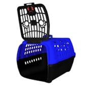 Caixa de Transporte Club Pet Confort Azul Escuro com Preto N2