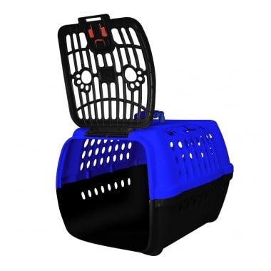 Caixa de Transporte Club Pet Confort Azul Escuro com Preto N2