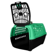 Caixa de Transporte Club Pet Confort Verde com Preto N2