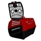 Caixa de Transporte Club Pet Confort Vermelho com Preto N2