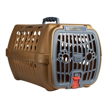 Caixa de Transporte Club Pet Goldmaxx Dourado e Chumbo N1