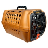 Caixa de Transporte Club Pet Goldmaxx Dourado e Preto N1