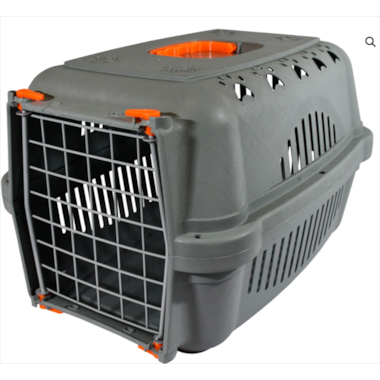 Caixa de Transporte Durapets Falcon Neon Portão Aço Laranja N3