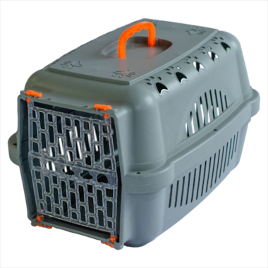 Caixa de Transporte Durapets Falcon Neon Portão Acrílico Laranja N1