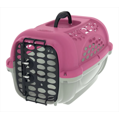 Caixa de Transporte Plast Pet Panther sem Bebedouro Rosa N2
