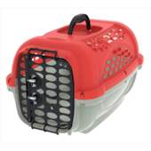 Caixa de Transporte Plast Pet Panther sem Bebedouro Vermelho N4