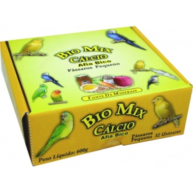 Cálcio Bio Mix Afia Bico Pássaros Pequeno - unidade