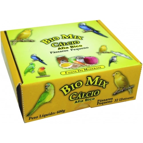 Cálcio Bio Mix Afia Bico Pássaros Pequeno - unidade