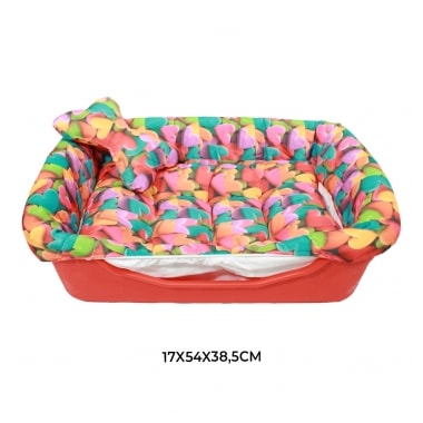 Cama Club Pet com Colchonete Confort Coração