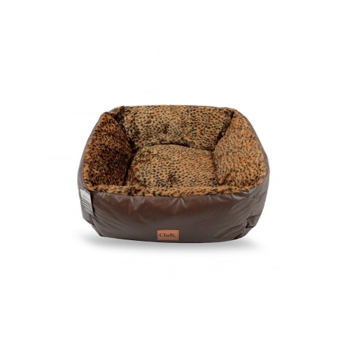 Cama Club Pet Courino Pelúcia Onça N1