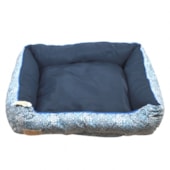 Cama Club Pet Quadrada Dupla Face com Zíper Viés Media