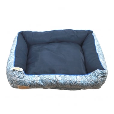 Cama Club Pet Quadrada Dupla Face com Zíper Viés Media