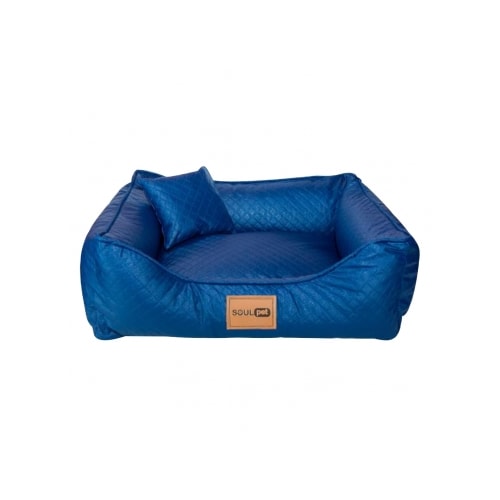Cama Soul Pet Corino Super Premium Azul Media