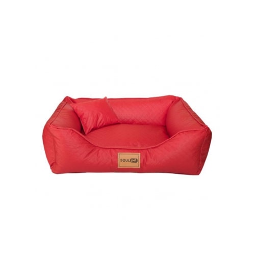 Cama Soul Pet Corino Super Premium Vermelha Media