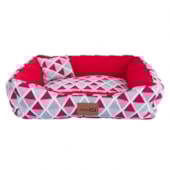 Cama Soul Pet Geométrica Super Premium Vermelha Media