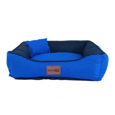 Cama Soul Pet Poa Super Premium Azul Gigante