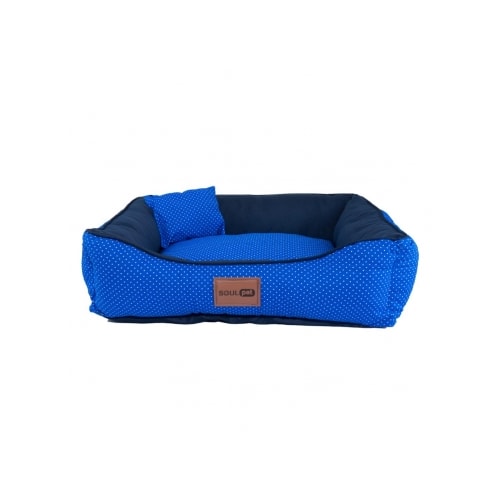 Cama Soul Pet Poa Super Premium Azul Gigante
