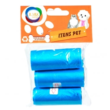 Cata Caca Club Pet Refil com 3 Rolos com 15 Sacos