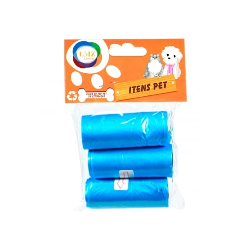 Cata Caca Club Pet Refil com 3 Rolos com 15 Sacos