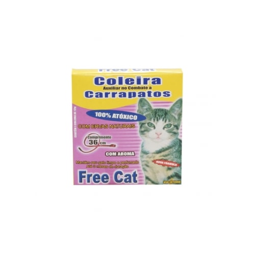 Coleira Anti Carrapatos Freecat Ervas Naturais
