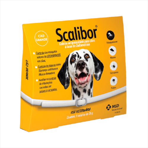 Coleira Antiparasitária Scalibor Cães Raças Grandes 65cm