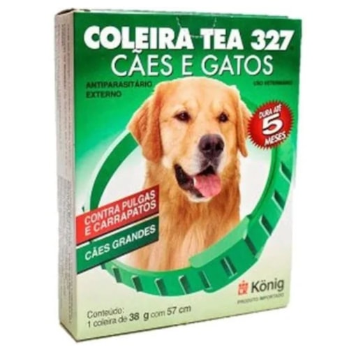 Coleira Antipulgas e Carrapatos Tea 327 Cães Adultos Raças Grandes 38g
