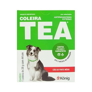 Coleira Antipulgas e Carrapatos Tea 327 Cães Adultos Raças Médias 28g