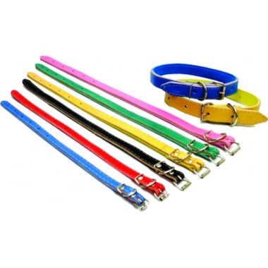 Coleira Club Pet Couro Forrada N4