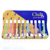 Coleira Club Pet Decorada com Strass e Pingente - Unidade