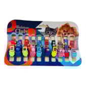 Coleira Club Pet Elástica Ajuste Luxo - Unidade