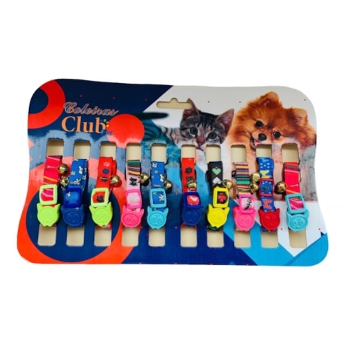 Coleira Club Pet Elástica Ajuste Luxo - Unidade