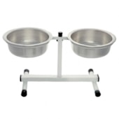 Comedouro Avipet Duplo Regulável Polido Pequeno