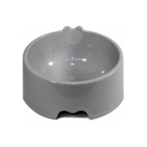 Comedouro Club Pet Antiderrapante Cinza Médio 500ml