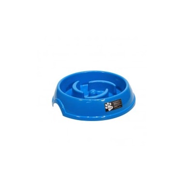 Comedouro Club Pet Lento Coma Melhor Slim Azul