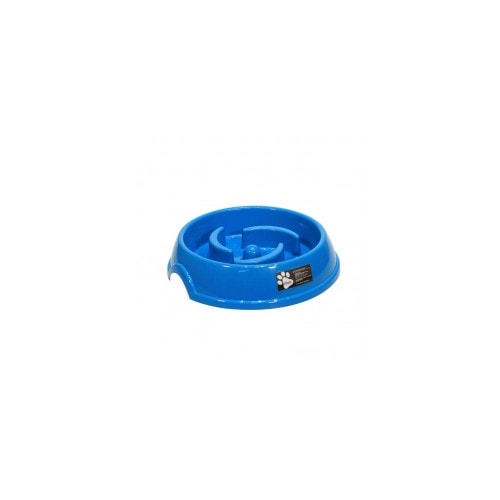 Comedouro Club Pet Lento Coma Melhor Slim Azul