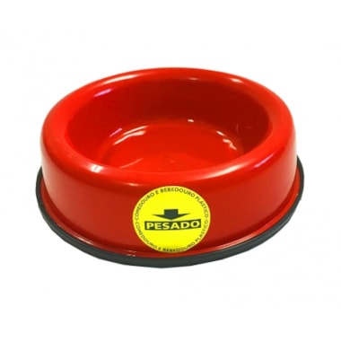 Comedouro Club Pet Pesado Vermelho 150ml