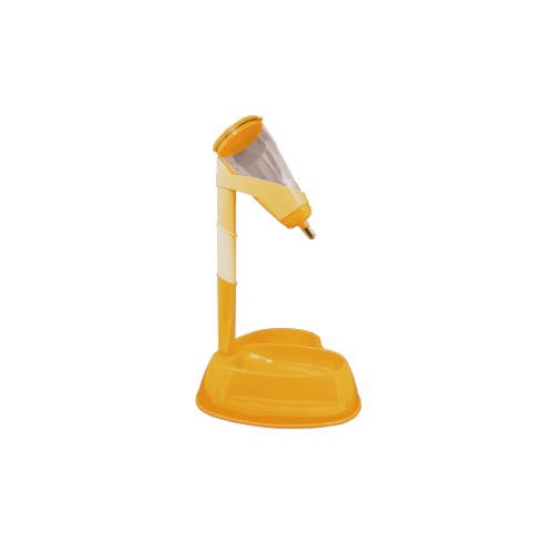 Comedouro e Bebedouro Savana Amarelo 600ml