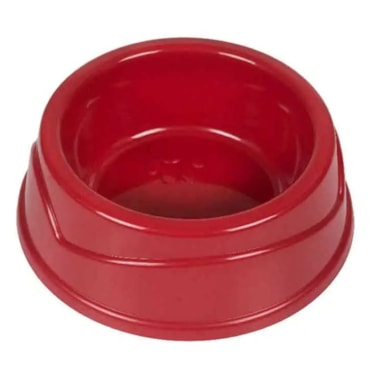 Comedouro Four Plastic Simples Vermelho 150ml