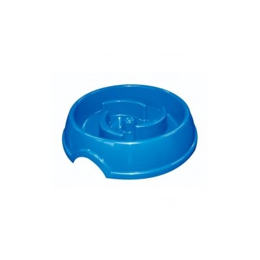 Comedouro Furacão Pet Lento Coma Melhor Slim Azul