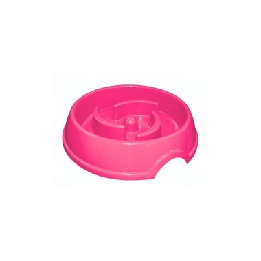 Comedouro Furacão Pet Lento Coma Melhor Slim Rosa