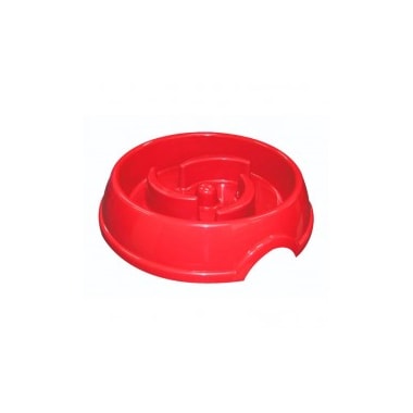 Comedouro Furacão Pet Lento Coma Melhor Slim Vermelho
