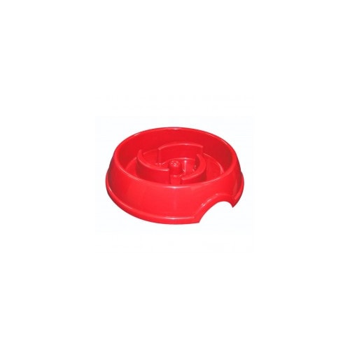 Comedouro Furacão Pet Lento Coma Melhor Slim Vermelho
