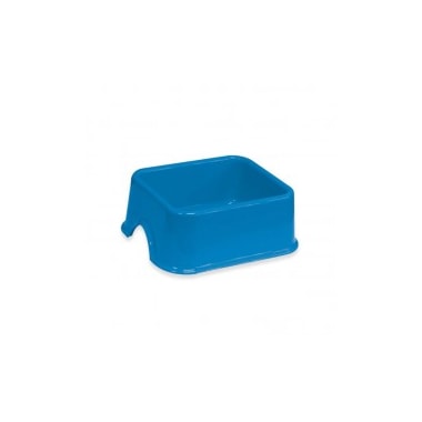 Comedouro Furacão Pet Quadrado Azul N3 1L