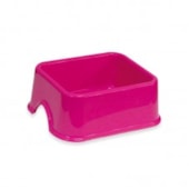 Comedouro Furacão Pet Quadrado Rosa N4 2L